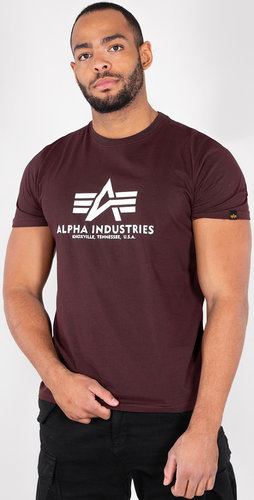 Alpha Industries Basic T Shirt Wit Bruin 5Xl alpha industries kopen in de aanbieding