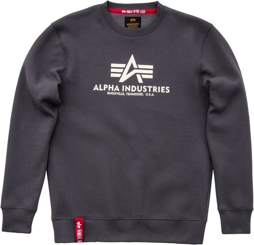Alpha Industries Basic Sweatshirt Grijs Xs alpha industries kopen in de aanbieding