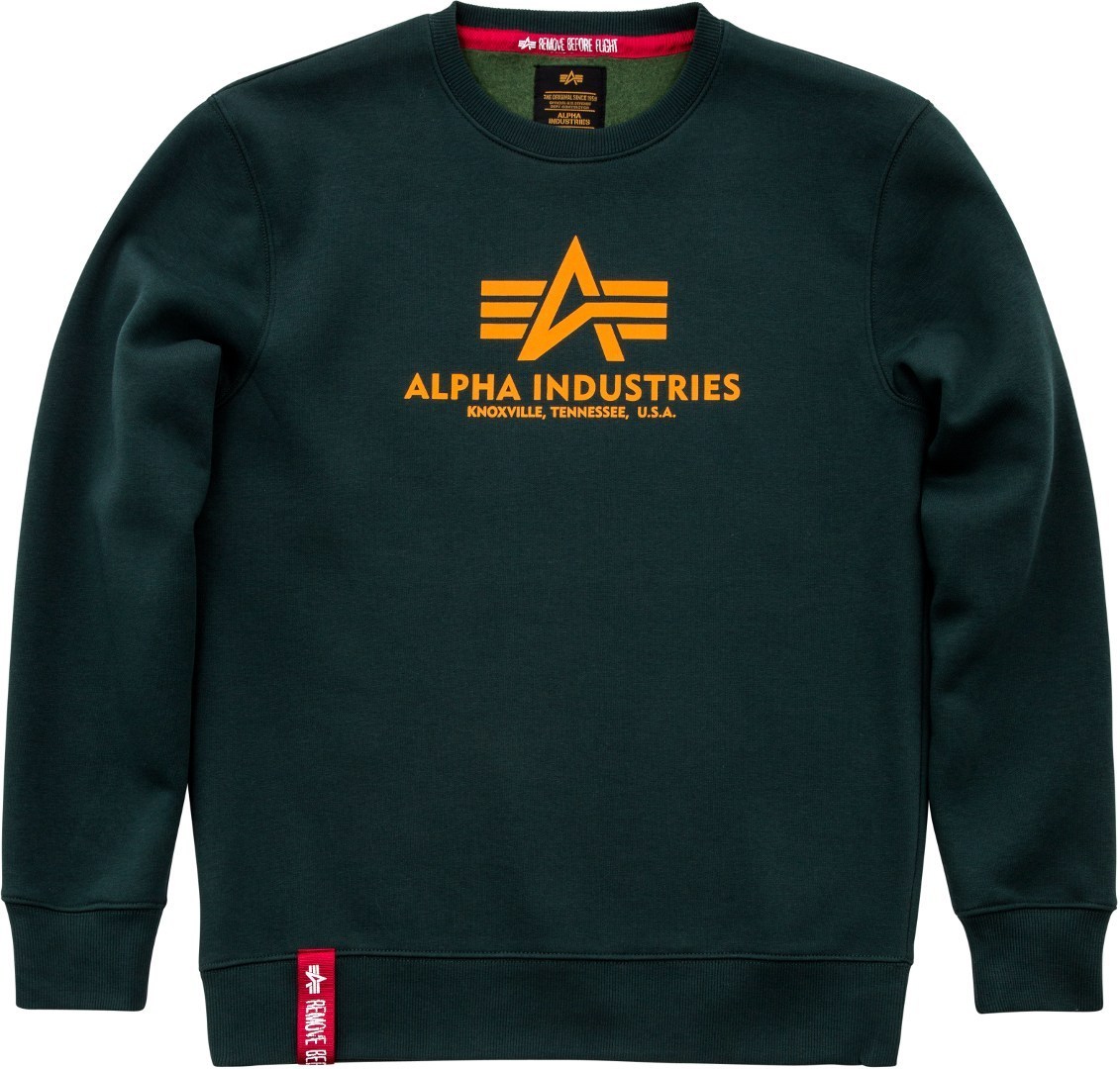 Alpha Industries Basic Sweat-shirt Vert Jaune XS