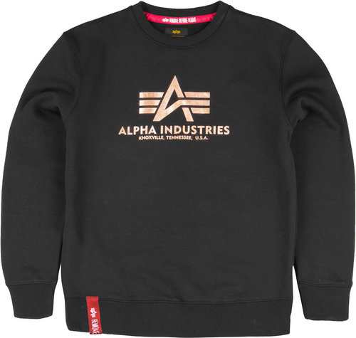 Alpha Industries Basic Sweatshirt Zwart Goud Xs alpha industries kopen in de aanbieding