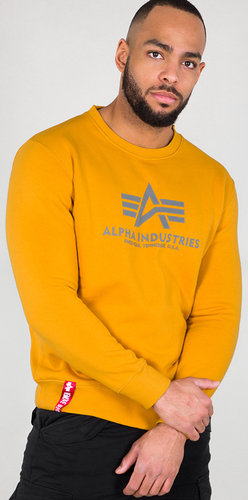 Alpha Industries Basic Sweatshirt Geel Xl alpha industries kopen in de aanbieding