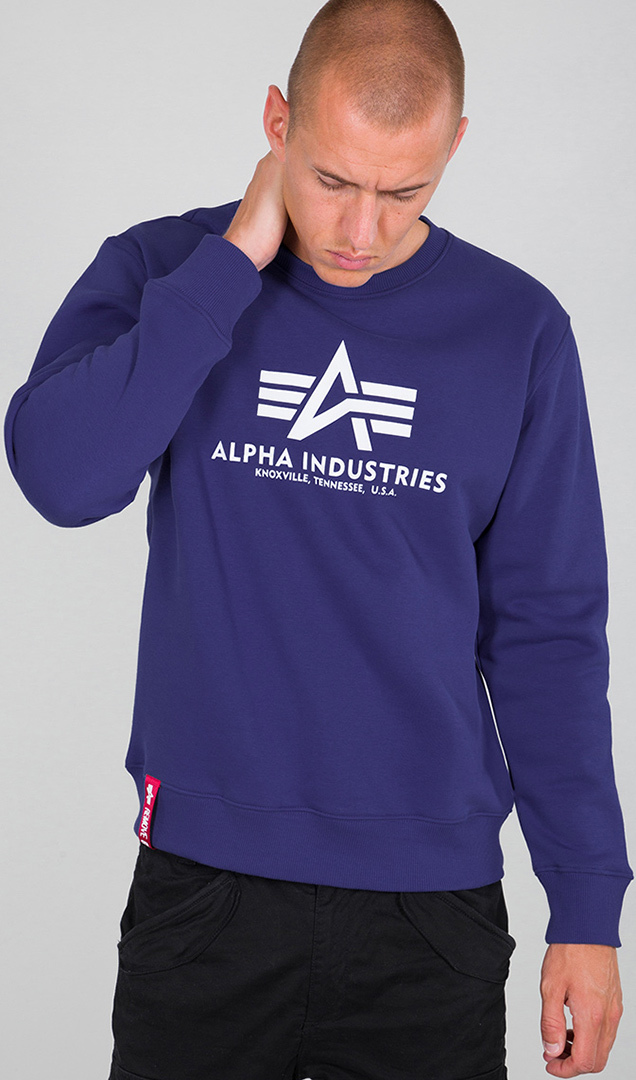 Alpha Industries Basic Sweat-shirt Blanc Bleu S
