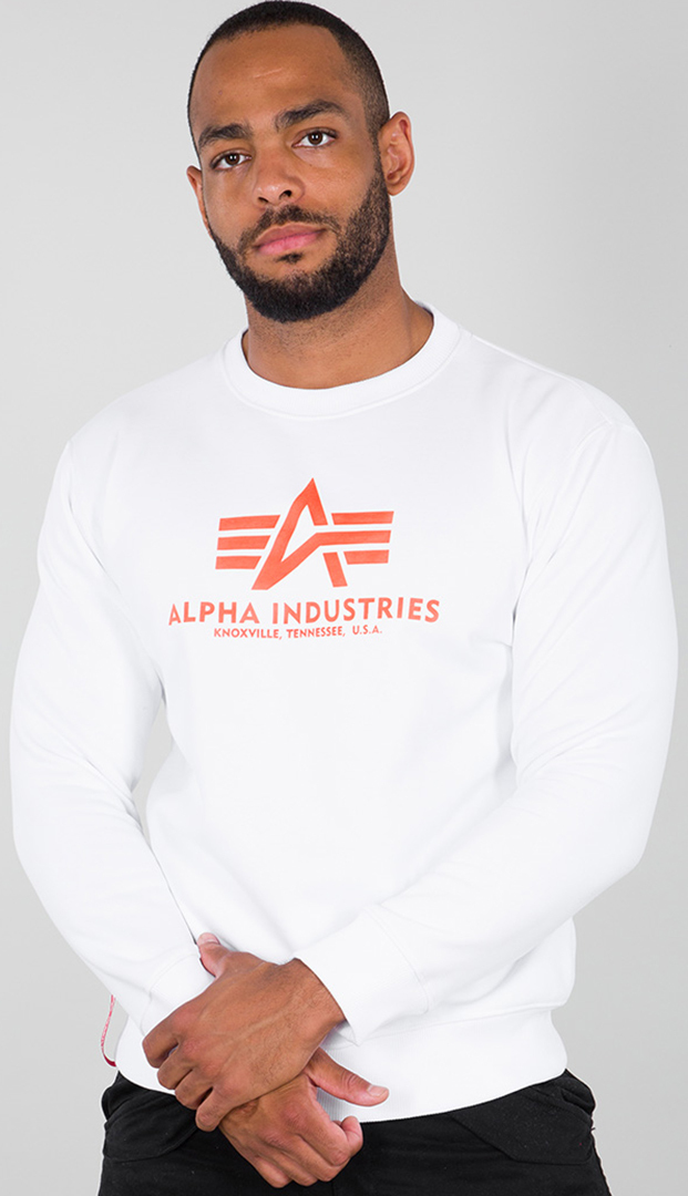 Alpha Industries Basic Sweat-shirt Blanc Orange XL