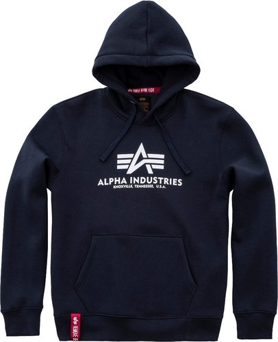 Alpha Industries Basic Hoodie Blauw 2Xl alpha industries kopen in de aanbieding