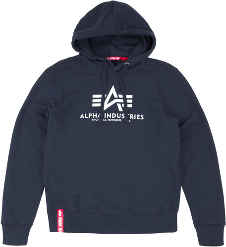 Alpha Industries Basic Hoodie Wit Blauw 2Xl alpha industries kopen in de aanbieding