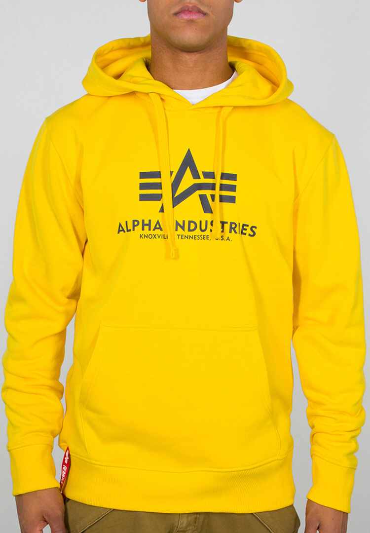 Alpha Industries Basic Chandail à capuchon Jaune XS