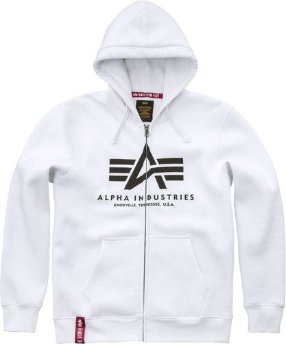Alpha Industries Basic Zip Hoodie Wit Xl alpha industries kopen in de aanbieding