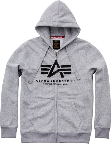 Alpha Industries Basic Zip Hoodie Grijs 2Xl alpha industries kopen in de aanbieding