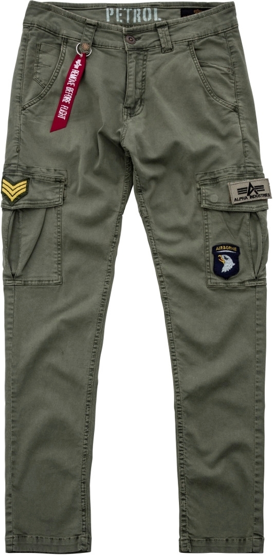 Image of Alpha Industries Petrol Patch Jeans/Pantalons Vert 32