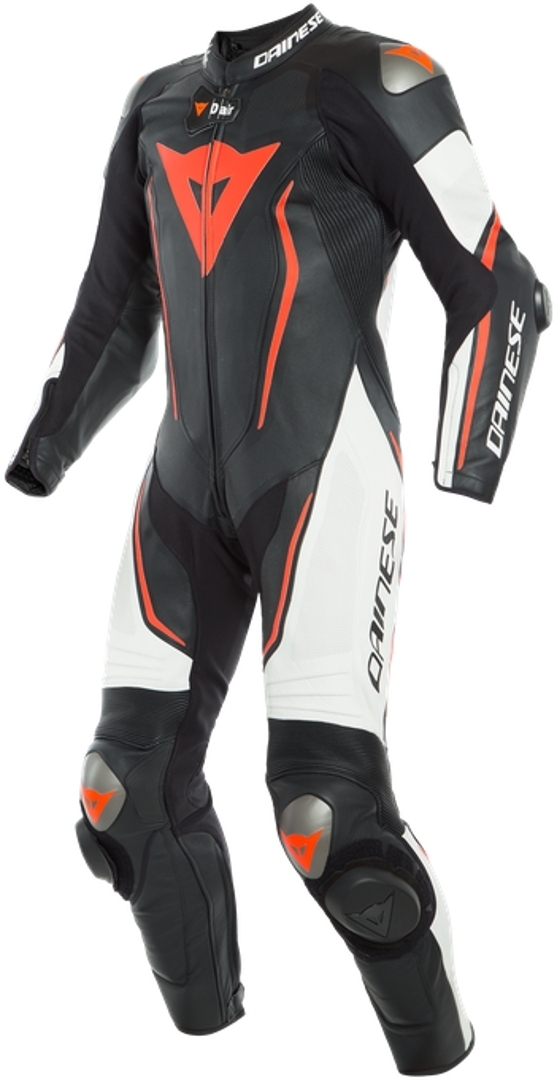 Dainese Misano 2 D-Air® Airbag Combinaison de cuir perforé moto One... Noir Blanc Rouge 46