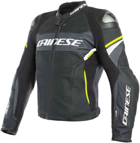 Dainese Racing 3 D Air Airbag Geperforeerde Motorfiets Lederen Jas Zwart Grijs Geel 48 dainese kopen in de aanbieding Dainese Racing 3 D Air Airbag Geperforeerde Motorfiets Lederen Jas Zwart Grijs Geel 48 dainese kopen in de aanbieding