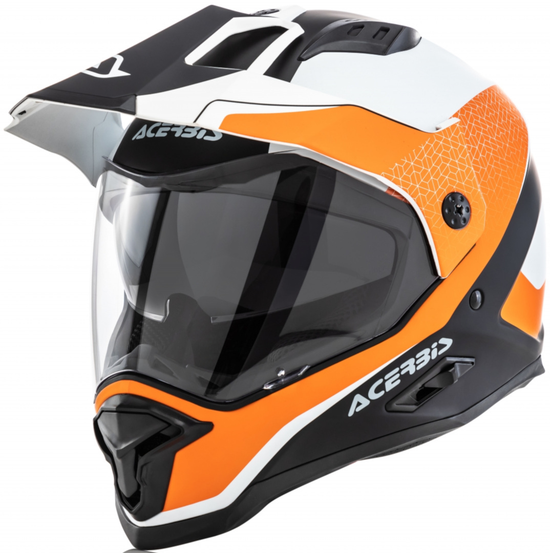 Acerbis Reactive Graffix Casque Motocross Blanc Orange L