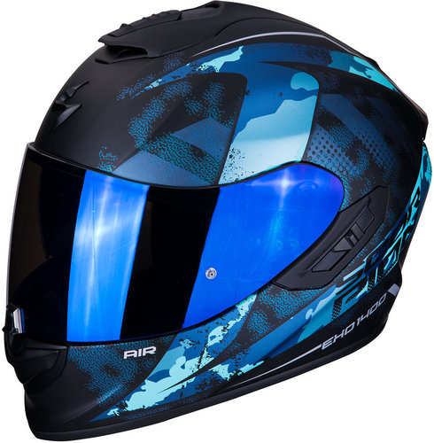 Scorpion Exo 1400 Air Sylex Helm Zwart Blauw scorpion kopen in de aanbieding Scorpion Exo 1400 Air Sylex Helm Zwart Blauw scorpion kopen in de aanbieding