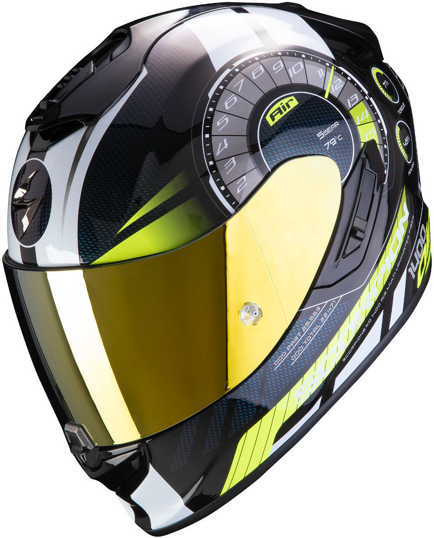 Scorpion EXO 1400 Air Torque casque Noir Jaune XS