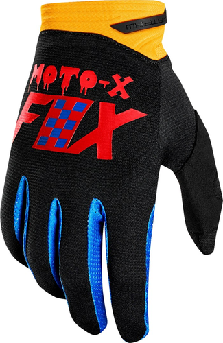 Fox Dirtpaw Czar Motorcross Handschoenen Zwart Geel fox kopen in de aanbieding