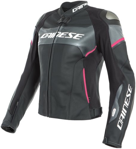Dainese Racing 3 Lady D Air Airbag Dames Motorfiets Lederen Jas Zwart Pink 48 dainese kopen in de aanbieding