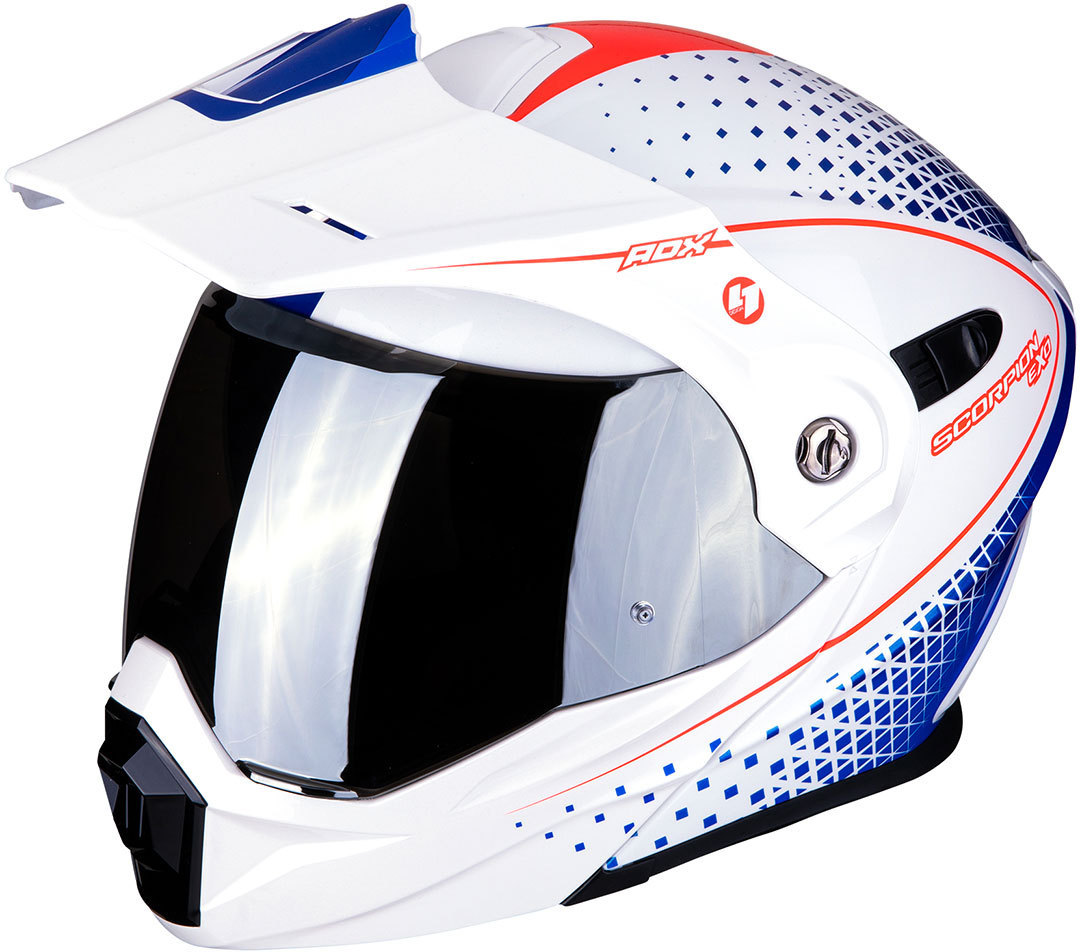 Image of Scorpion ADX-1 Horizon Casque Blanc Rouge Bleu XL