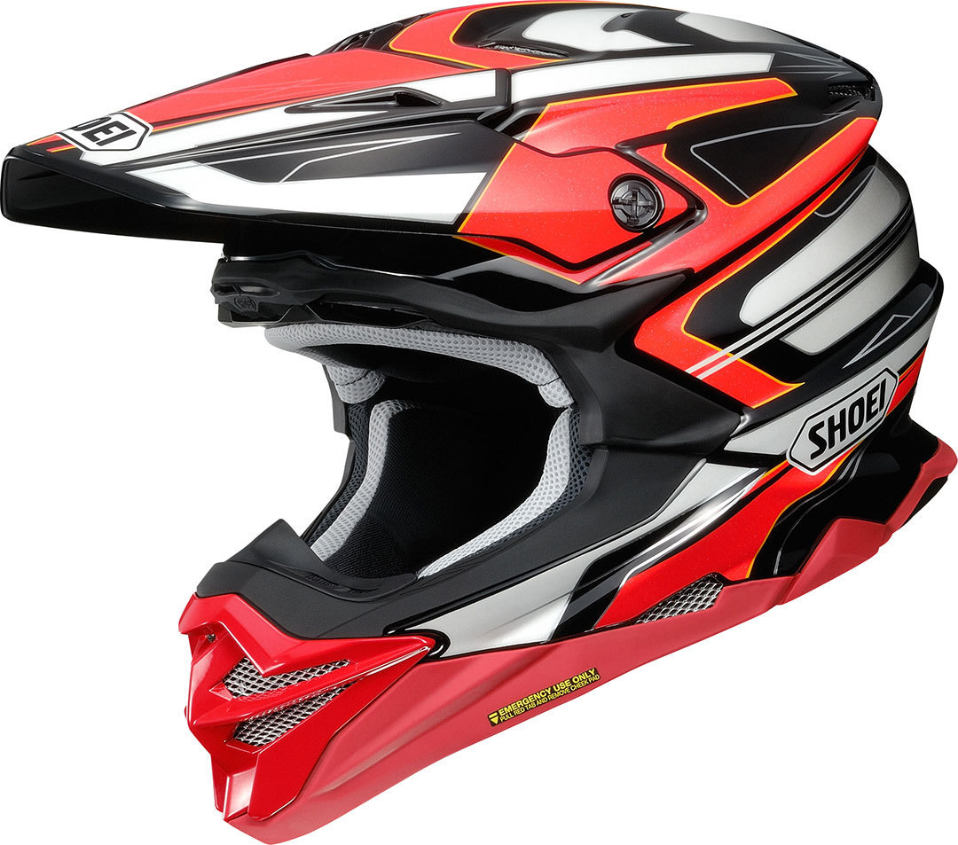 Shoei VFX-WR Brayton Casque de motocross Noir Rouge XS