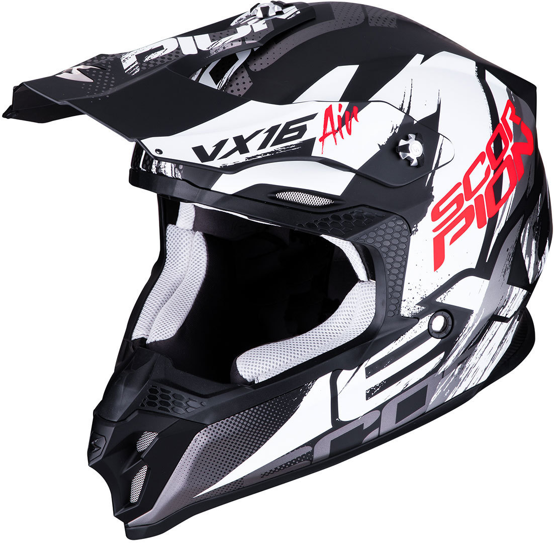 Scorpion VX-16 Air Albion Casque de motocross Noir Blanc 2XL