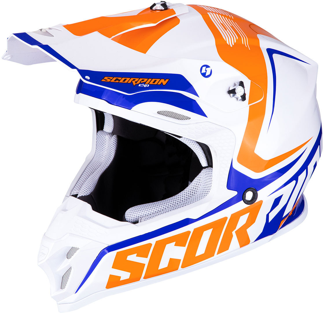 Scorpion VX-16 Air Ernee Casque de motocross Bleu Orange M