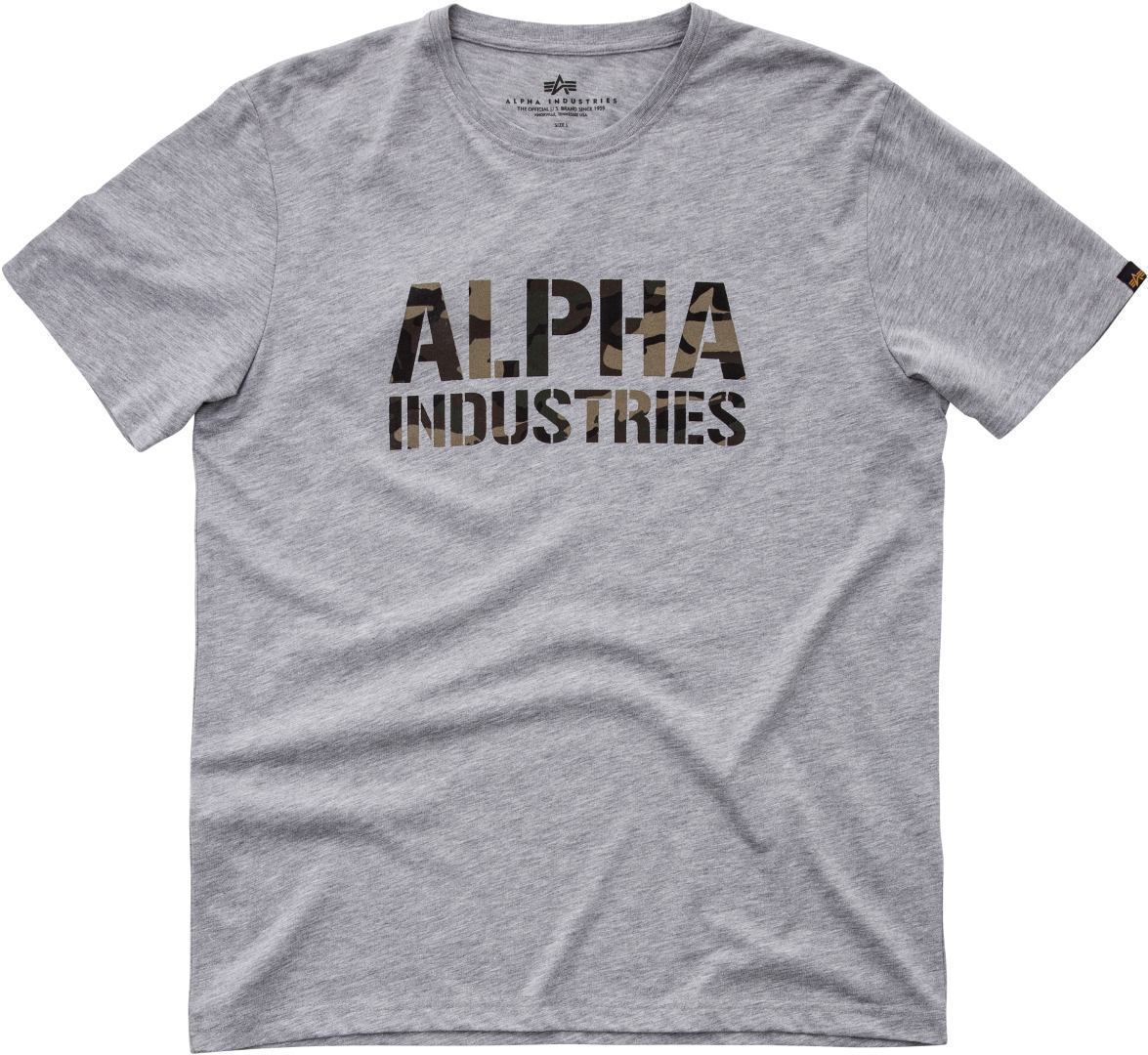 Alpha Industries Camo Print T-Shirt Gris S