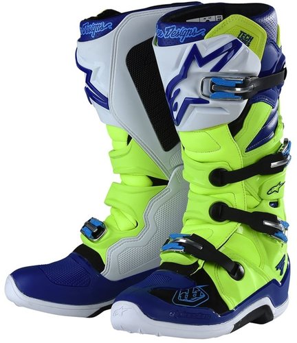 Troy Lee Designs Alpinestars Tech7 Motocross Boots Zwart Geel 43 troy lee designs kopen in de aanbieding