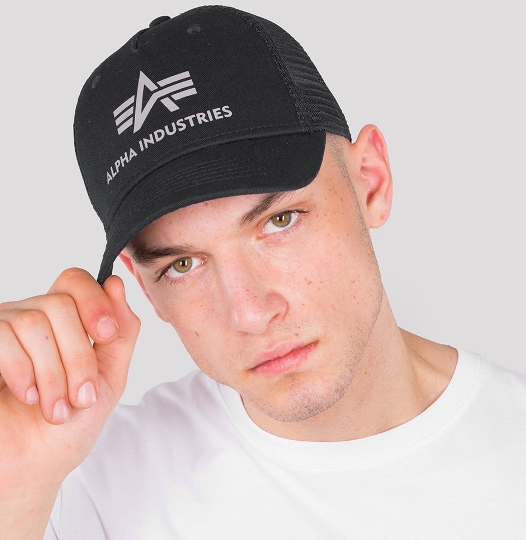 Alpha Industries Basic Trucker Cap Noir unique taille