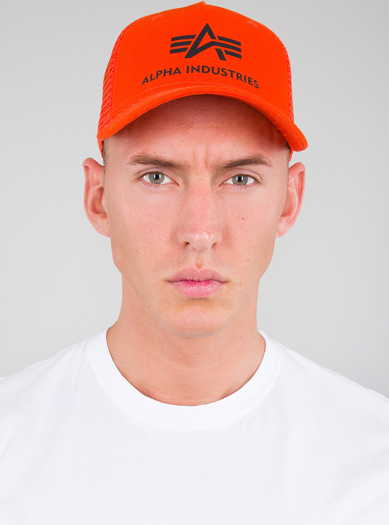 Alpha Industries Basic Trucker Cap Orange unique taille
