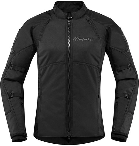Icon Automag2 Vrouwen Motorfiets Jas Zwart 2Xl icon kopen in de aanbieding