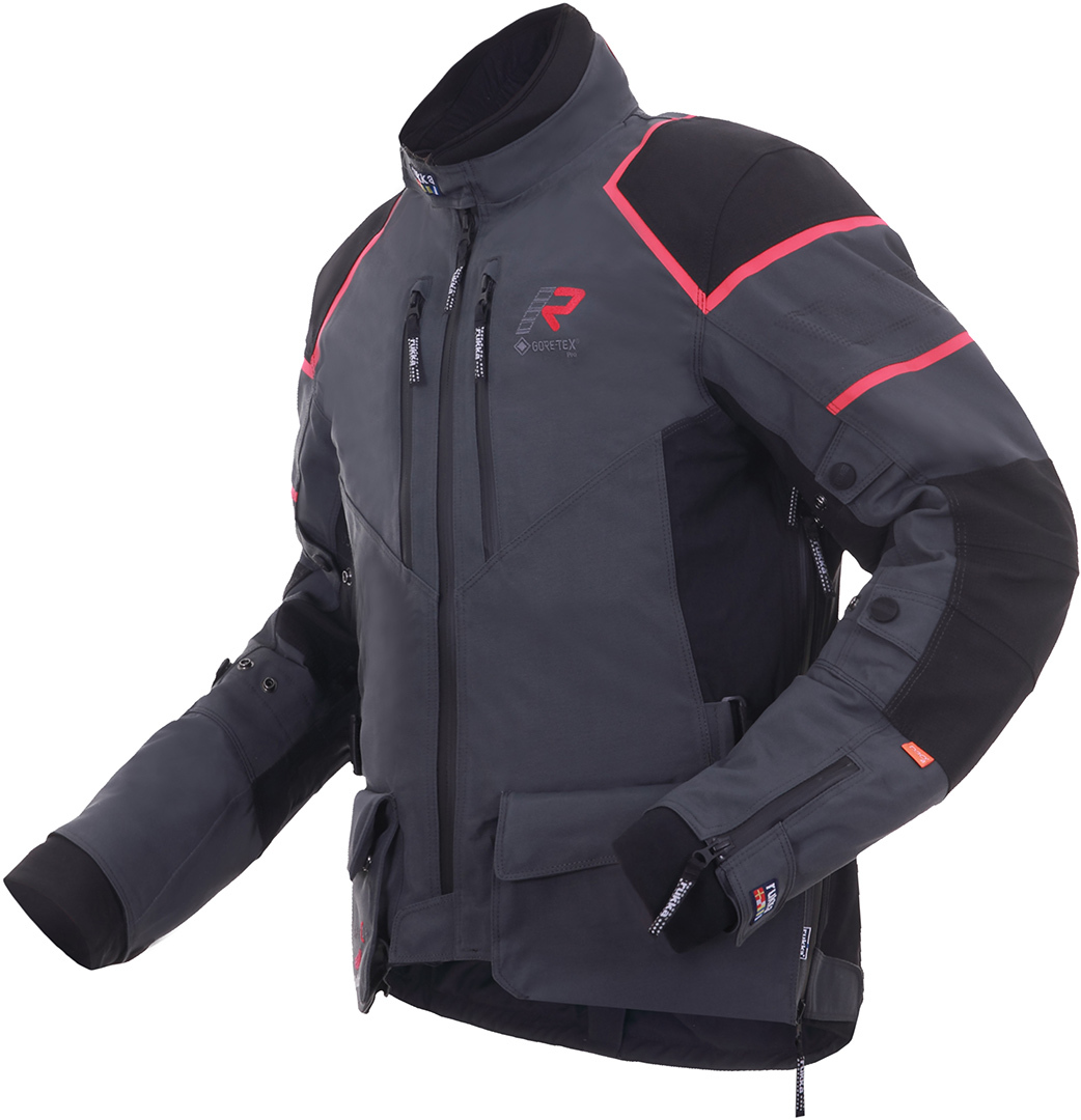 Rukka Exegal Gore-Tex Veste textile de moto Gris Rouge 46