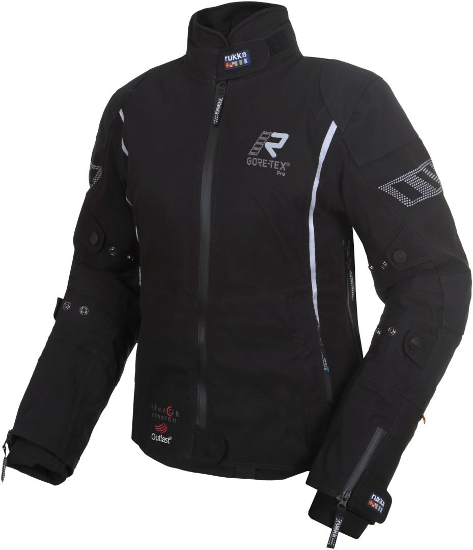 Rukka Spektria Gore-Tex Veste de dames moto Textile Noir Blanc 34