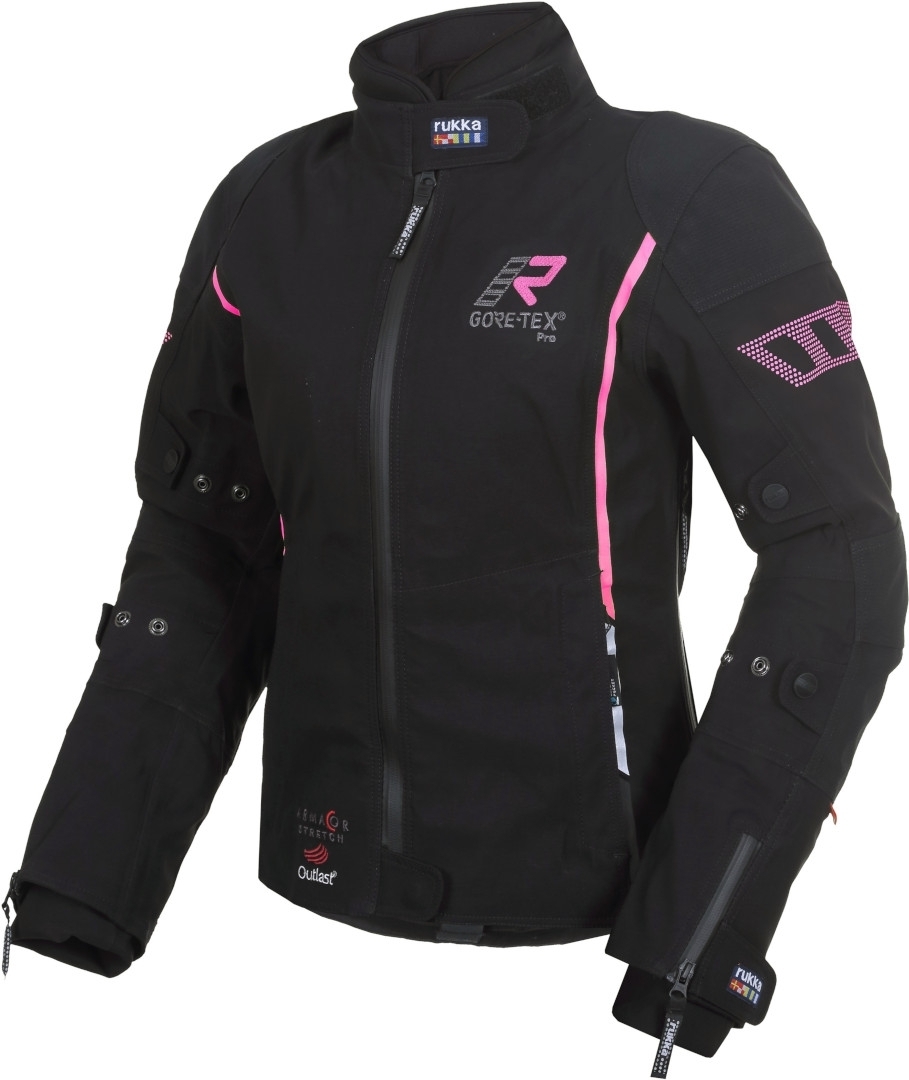 Rukka Spektria Gore-Tex Veste de dames moto Textile Noir Rose 34