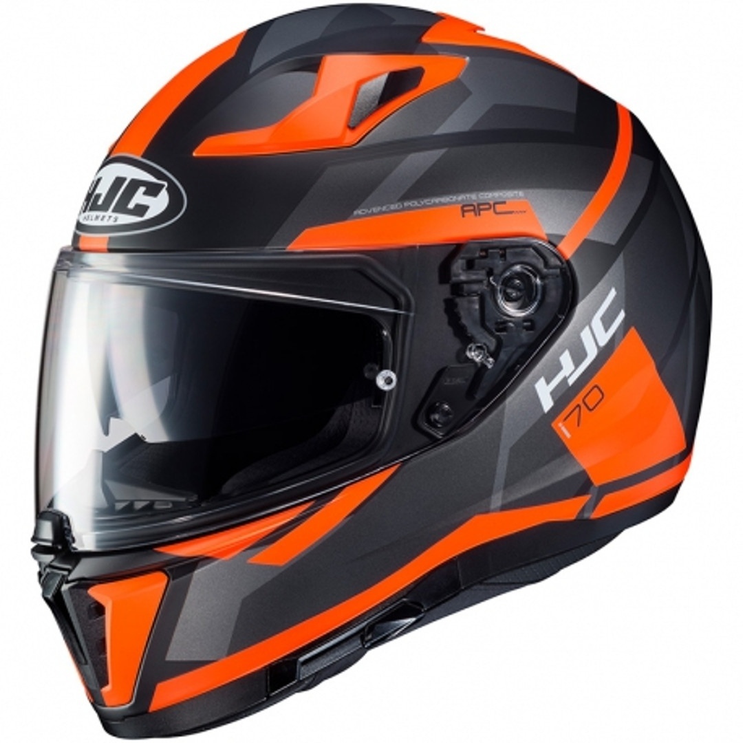 HJC i70 Elim Casque Noir Orange 2XS