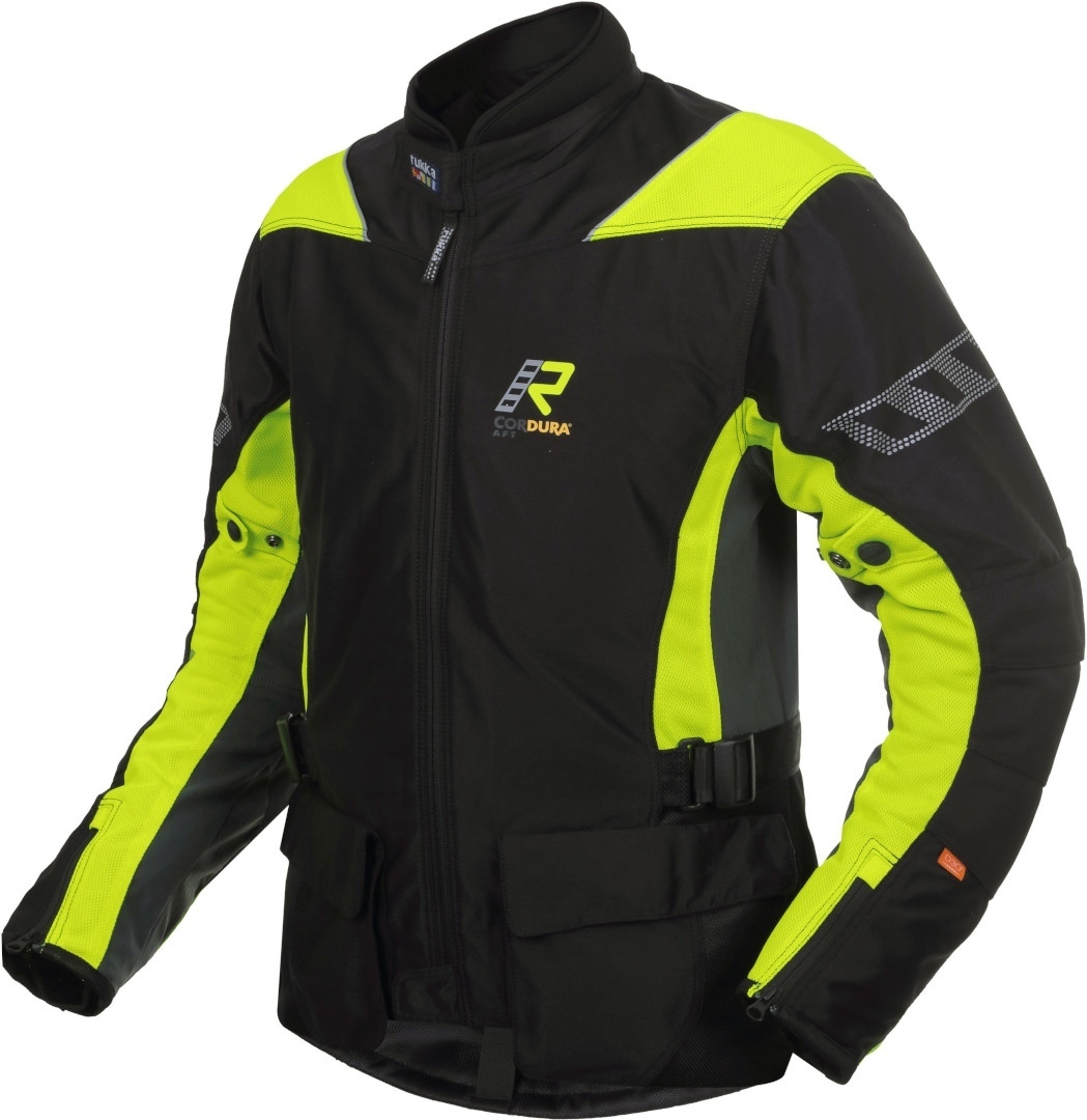Image of Rukka AirventuR Veste Textile moto Noir Jaune 50