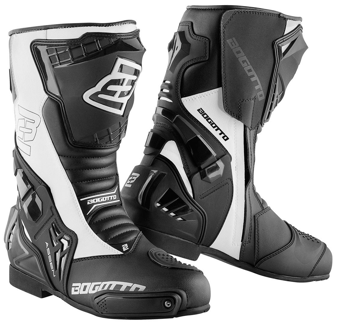 Image of Bogotto Assen Bottes de moto Noir Blanc 46