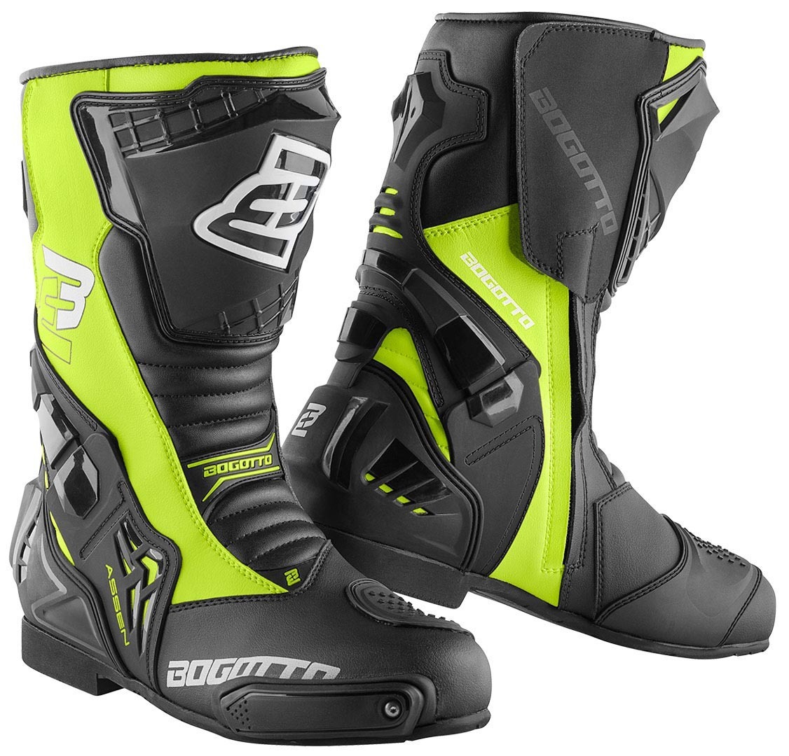 Image of Bogotto Assen Bottes de moto Noir Jaune 40
