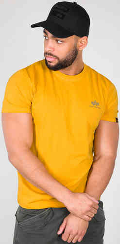 Alpha Industries Basic T Small Logo T Shirt Grijs Geel alpha industries kopen in de aanbieding Alpha Industries Basic T Small Logo T Shirt Grijs Geel alpha industries kopen in de aanbieding