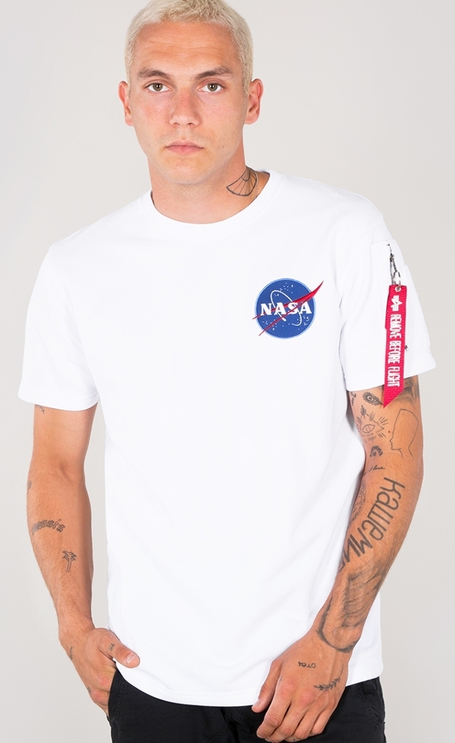 Alpha Industries NASA Heavy T-Shirt Blanc S