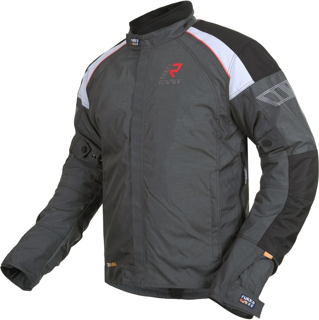 Rukka Herm Gore-Tex Motorcycle Textile Jacket Veste textile de moto Argent 48