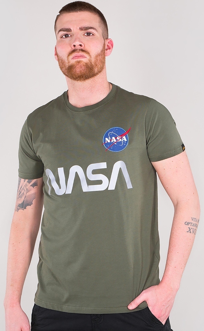 Alpha Industries NASA Reflective T-Shirt Vert S