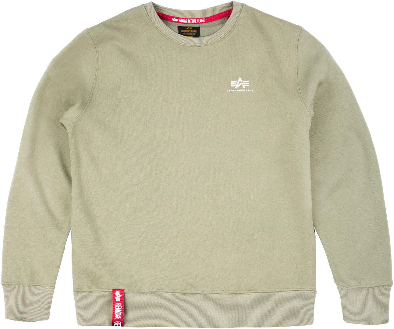 Alpha Industries Basic Small Logo Sweat-shirt Blanc Vert XL