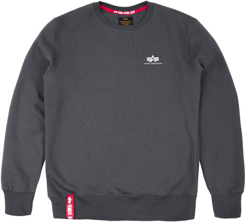 Alpha Industries Basic Small Logo Sweatshirt Zwart Grijs alpha industries kopen in de aanbieding