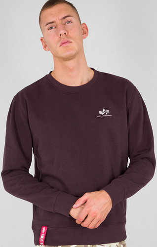 Alpha Industries Basic Small Logo Sweatshirt Bruin alpha industries kopen in de aanbieding