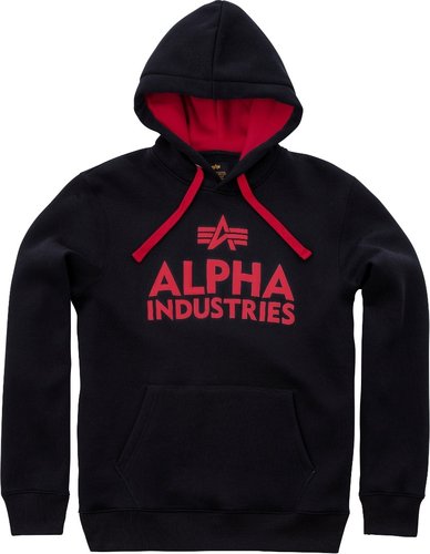 Alpha Industries Foam Print Hoodie Zwart Rood 3Xl alpha industries kopen in de aanbieding