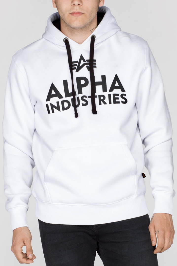 Alpha Industries Foam Print Chandail à capuchon Noir Blanc 5XL