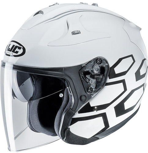Hjc Fg Jet Dukas Helm Zwart Wit Xl hjc kopen in de aanbieding