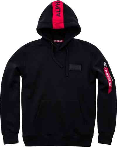 Alpha Industries Red Stripe Hoodie Zwart alpha industries kopen in de aanbieding Alpha Industries Red Stripe Hoodie Zwart alpha industries kopen in de aanbieding