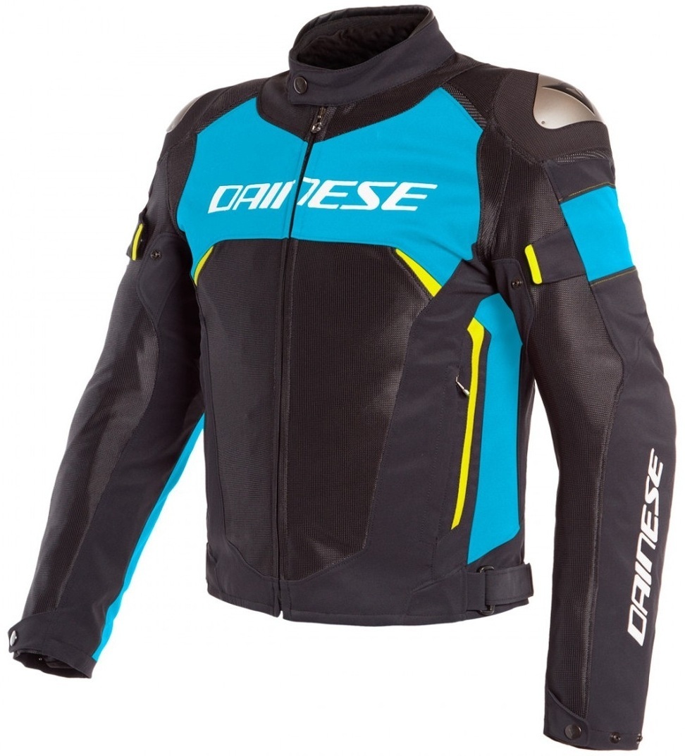 Dainese Dinamica Air D-Dry Veste Textile moto Noir Bleu Jaune 48