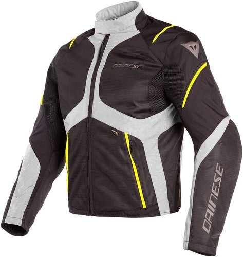 Dainese Sauris D Dry Motorfiets Textiel Jas Zwart Grijs Geel 46 dainese kopen in de aanbieding