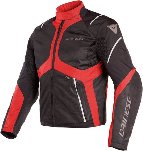 Dainese Sauris D Dry Motorfiets Textiel Jas Zwart Rood 44 dainese kopen in de aanbieding